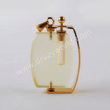 Natural Multi-kind Stones Perfume Bottle Pendant Gold Plated WX1302