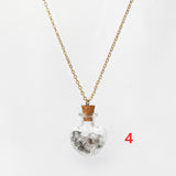 16" Raw Herkimer Diamond Bottle Necklace Healing Crystal Jewelry G2097