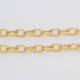 16 Feet Gold Plated Brass Oval Link Chain, Paper Clip Chain, For Necklace Bracelet Jewelry Making, Wholesale Supply PJ506