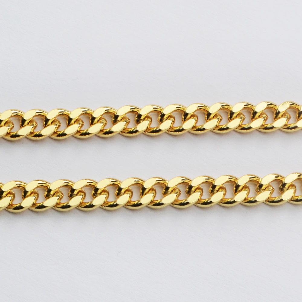 16 Feet Gold Plated Brass Thick Cable Chain, For Necklace Bracelet Jewelry Making, Wholesale Supply PJ489