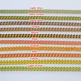 16 Feet Gold Plated Brass Rainbow Oil Dripping Chain, Enamel Paint Chain, For Necklace Bracelet Jewelry Making, Wholesale Supply PJ499