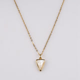 Triangle Gold Bezel Briolette Gemstone Pendant Natural Labradorite Moonstone Copper Turquoise Triangle Pendants ZG0476