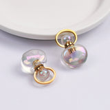 Gold Plated Small AB White Quartz Perfume Bottle Pendant & Necklace, Healing Crystal Jewelry G2067
