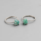 S925 Sterling Silver Claw Rainbow Raw Gemstone Ring, Healing Crystal Stone Ring, Adjustable SS204