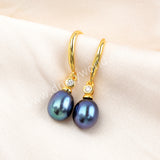 Natural Pearl Earrings Statement Earrings 925 Sterling Silver WX1367