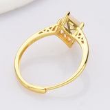 S925 Sterling Silver Diamond Natural Moonstone Faceted Ring, Adjustable, Healing Crystal Stone Jewelry Ring SS241RG