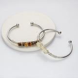 Silver Wire Wrap Gemstone Beads Bracelets WX2205
