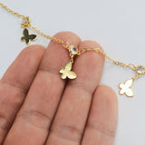 16 Feet Gold Plated Brass CZ Butterfly Chains, For Bracelet Necklace Jewelry Making, Chain Findings PJ511