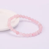 6mm Natural Amethyst Rose Quartz Bead Bracelet HD0349