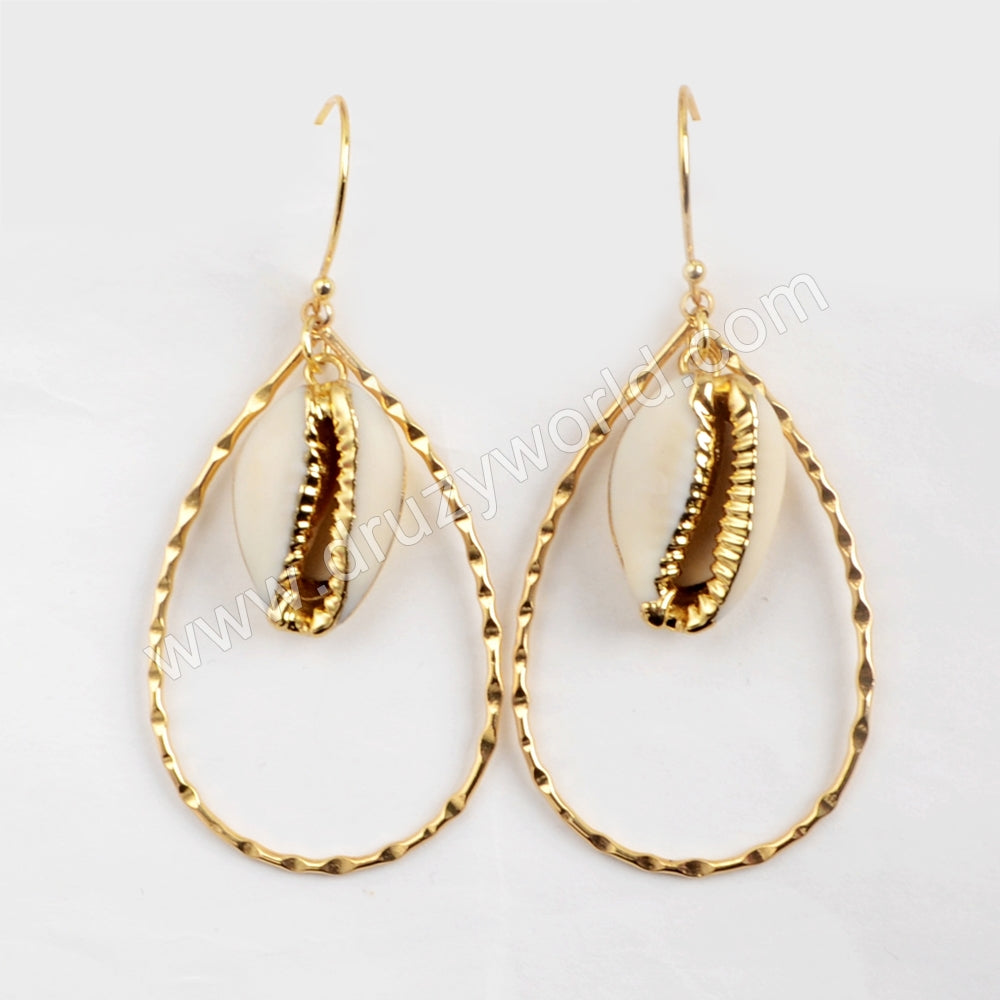 big cowrie shell earrings for wholesale and summer jewelry 