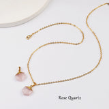 18"  Gold Plated Hexagon Rainbow Gemstone Faceted Pendant Necklace G2072-N