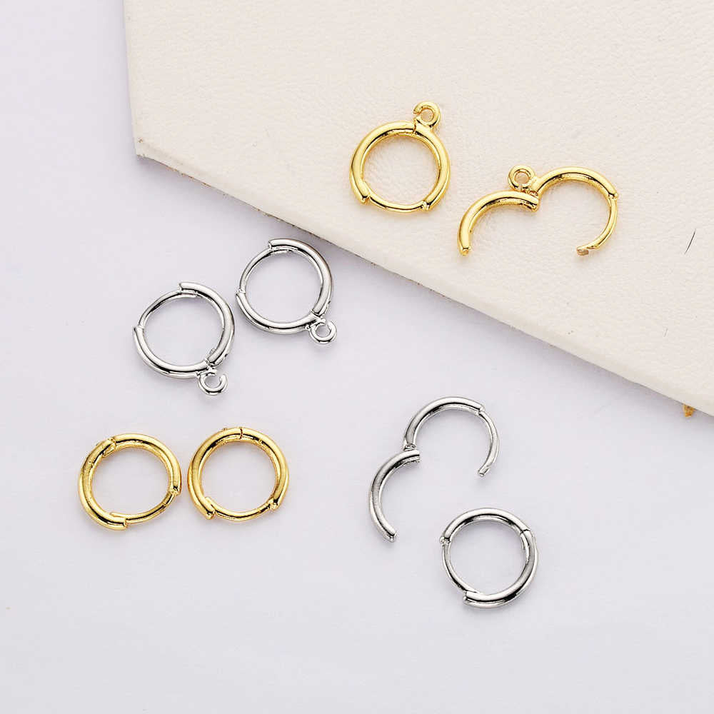 Round Gold/Silver Plated Brass Earring Wire Charm Making Jewelry Supply WX2055 ear wire earring finding earring hook earing wire