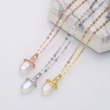 18" of 925 Sterling Silver Hexagon Natural Moonstone Faceted Necklace, CZ Micro Pave Neckalce SS237