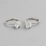 S925 Sterling Silver Claw Rainbow Raw Gemstone Ring, Healing Crystal Stone Ring, Adjustable SS204