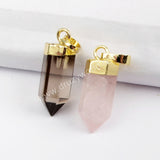 Crystal Point Multi-kind Stone Facted Pendant WX906