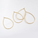 10 Pcs Big Gold Plated Brass Teardrop Charm Findings PJ250
