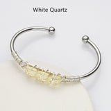 Silver Wire Wrap Gemstone Beads Bracelets WX2205