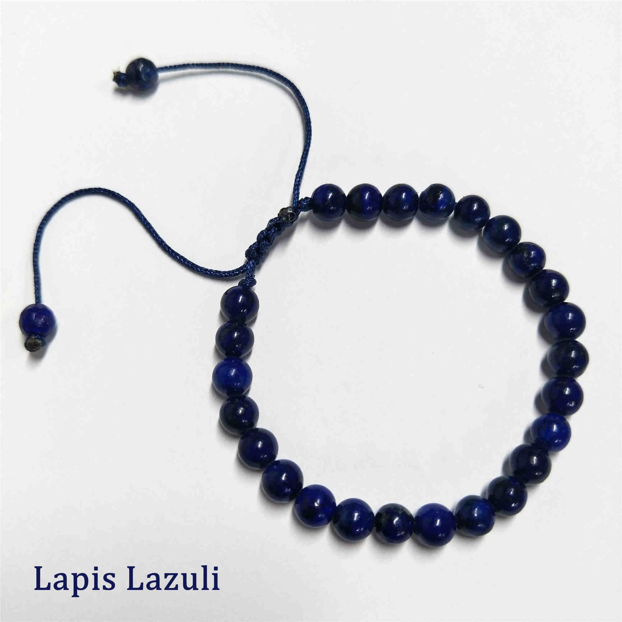6mm Natural Labradorite Beaded Adjustable Bracelet HD0384