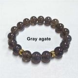 Blue Howlite Beads Stretch Bracelet, 10mm, Agate Jade Tiger Eye Beaded Bracelet, Boho Jewelry AL200