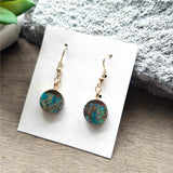 Round Hoop Tiffany Turquoise Earrings ED001-E