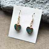 Heart Hoop Tiffany Turquoise Earrings ED001-E