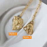 Gold Freshwater Pearl Girl Chain Necklace AL079