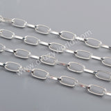 Trend Paper Clip Chains Oval Link Chains Making Jewelry Supply in Gold/Silver Plated PJ472-G