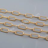 Paperclip Chains Making Jewelry Supply in Gold Silver Plated PJ473-G