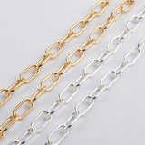 Paperclip Chains Making Jewelry Supply in Gold Silver Plated PJ473-G