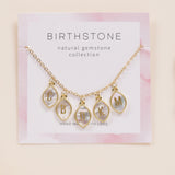 16" Gold Marquise White Shell Initial Letter Pendant Necklace, 4~5 Stones, Personalization Jewelry KZ023