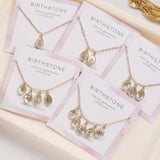 16" Gold Marquise White Shell Initial Letter Pendant Necklace, 4~5 Stones, Personalization Jewelry KZ023