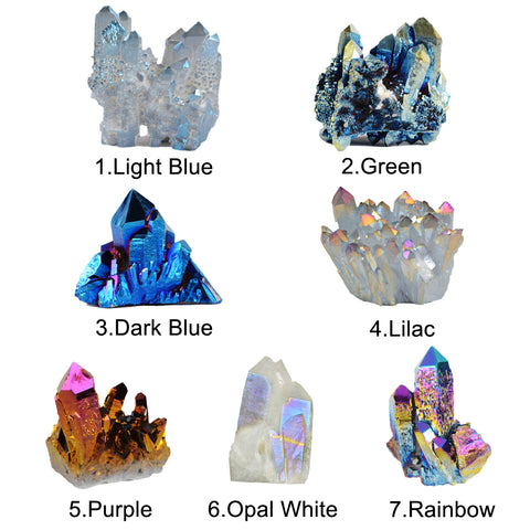 5 pieces of Angel Aura Quartz Titanium Crystal Cluster Point, Healing Gemstone Jewelry, Wholesale Supply