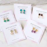Gold Claw Raw Multi Gemstone Chips Dangle Earrings, Birthstone Earrings, Healing Crystal Post Earrings, Unique Jewelry BT012