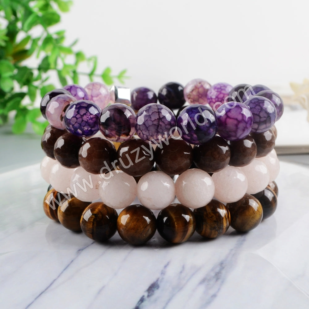 Natural Multi-kind Stones Beads Stretch Bracelet Energy Bracelet HD0123