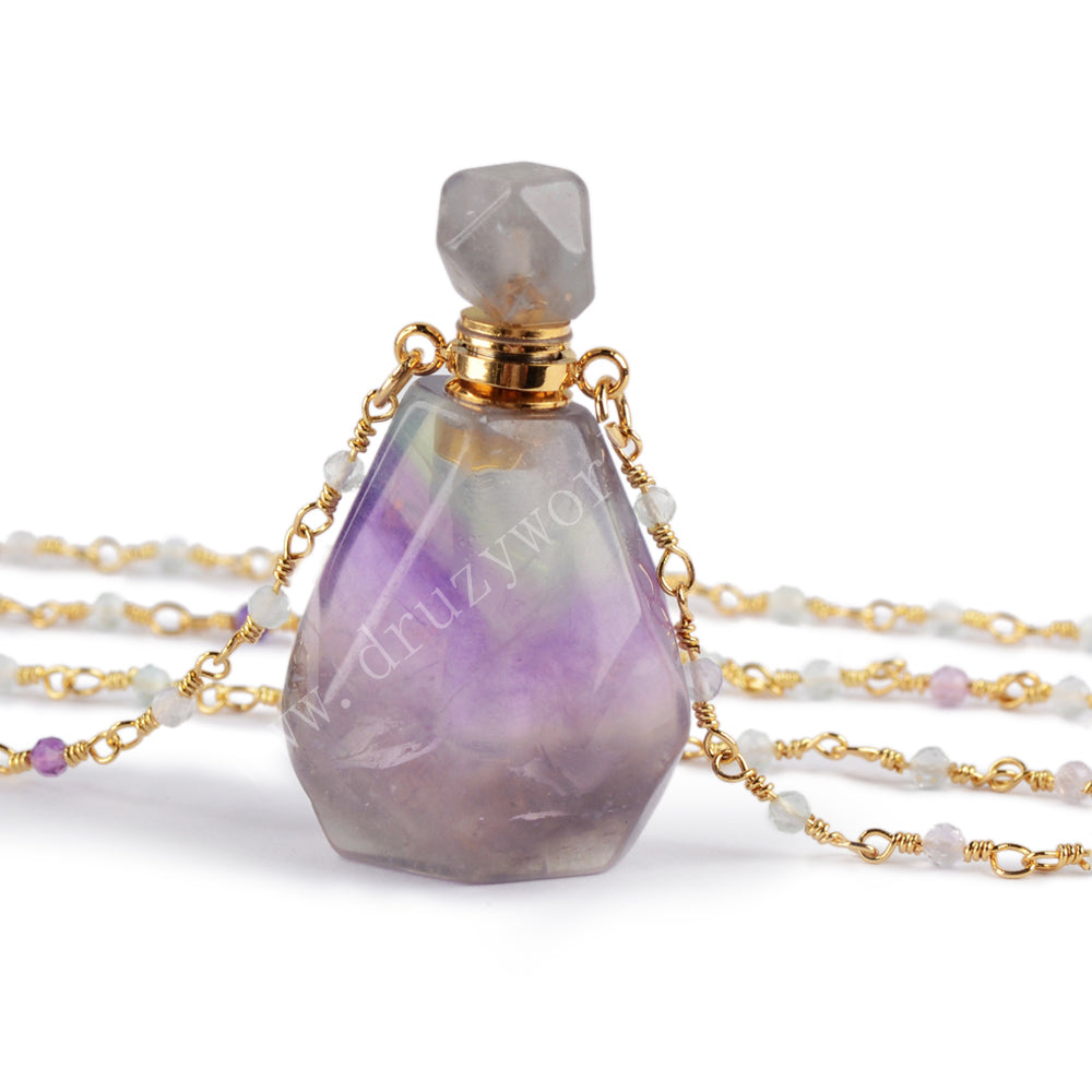 Wholesale crystal perfume bottle necklace gift for her