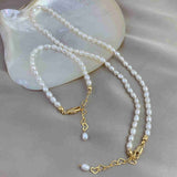 Natural Freshwater Pearl Choker Necklace Bracelet Set AL342