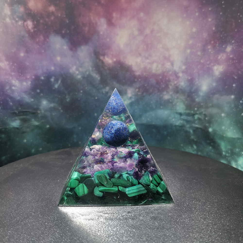 Lapis lazuli Amethyst Organ Pyramid AL251