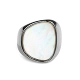 White Shell Gold Open Band Ring AL270