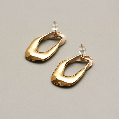 Irregular 925 Silver Needle Drip Glazed Ear Stud AL177