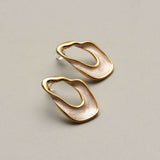 Irregular 925 Silver Needle Drip Glazed Ear Stud AL177