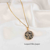 20“ Gold Round Gemstone Boho Necklace AL436