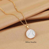20“ Gold Round Gemstone Boho Necklace AL436