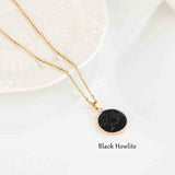 20“ Gold Round Gemstone Boho Necklace AL436