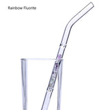 Natural Gemstone Drinking Straw Glass Straw Amethyst Rose Quartz Crystal Straw Healing Crystals Jewelry Eco Friendly Reusable Straws AL453