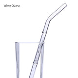 Natural Gemstone Drinking Straw Glass Straw Amethyst Rose Quartz Crystal Straw Healing Crystals Jewelry Eco Friendly Reusable Straws AL453