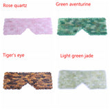 Natural Gemstone Eye Mask Crystal Face Mask Blindfold Jade Amethyst Rose Quartz Healing Crystal Sleeping Mask Alleviate myopia fatigue Facial Face Care Beauty AL444