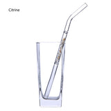 Natural Gemstone Drinking Straw Glass Straw Amethyst Rose Quartz Crystal Straw Healing Crystals Jewelry Eco Friendly Reusable Straws AL453