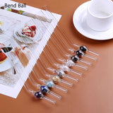 Natural Gemstone Drinking Straw Glass Straw Amethyst Rose Quartz Crystal Straw Healing Crystals Jewelry Eco Friendly Reusable Straws AL453