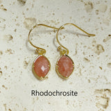 Marquise Multi Natural Gemstones Faceted Gold Earrings, Crystal Birthstone Jewelry Earrings AL573