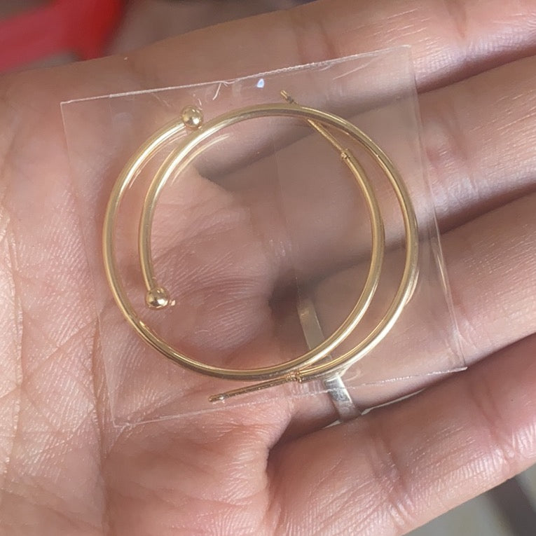20 Pcs Silver Plated Brass 30mm 35mm Hoop Earring Findings No Ear Backs Circle Round Earrings DIY Making Jewelry PJ246